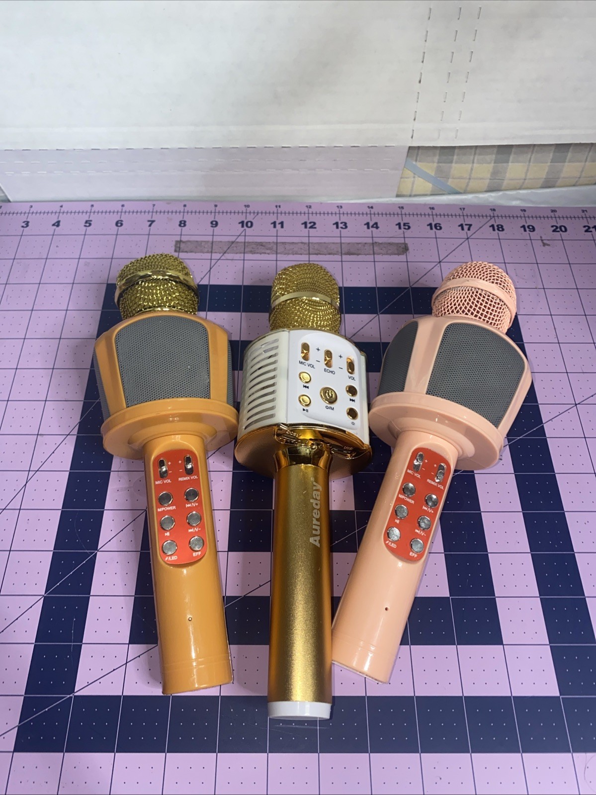 Kids Wireless Karaoke Voice Changer Bluetooth Microphone Lot Tested (X 3)