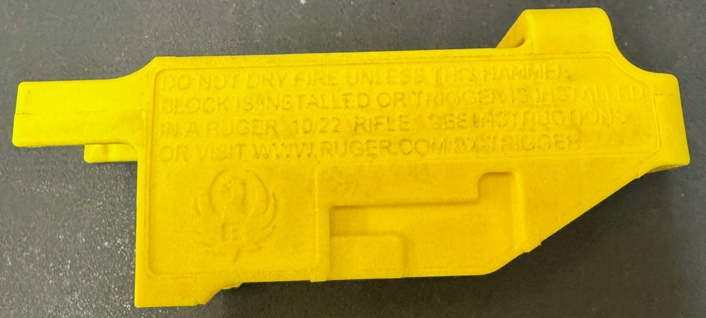 Ruger® BX-Trigger Hammer Block for trigger guard group fits 10/22® & charger