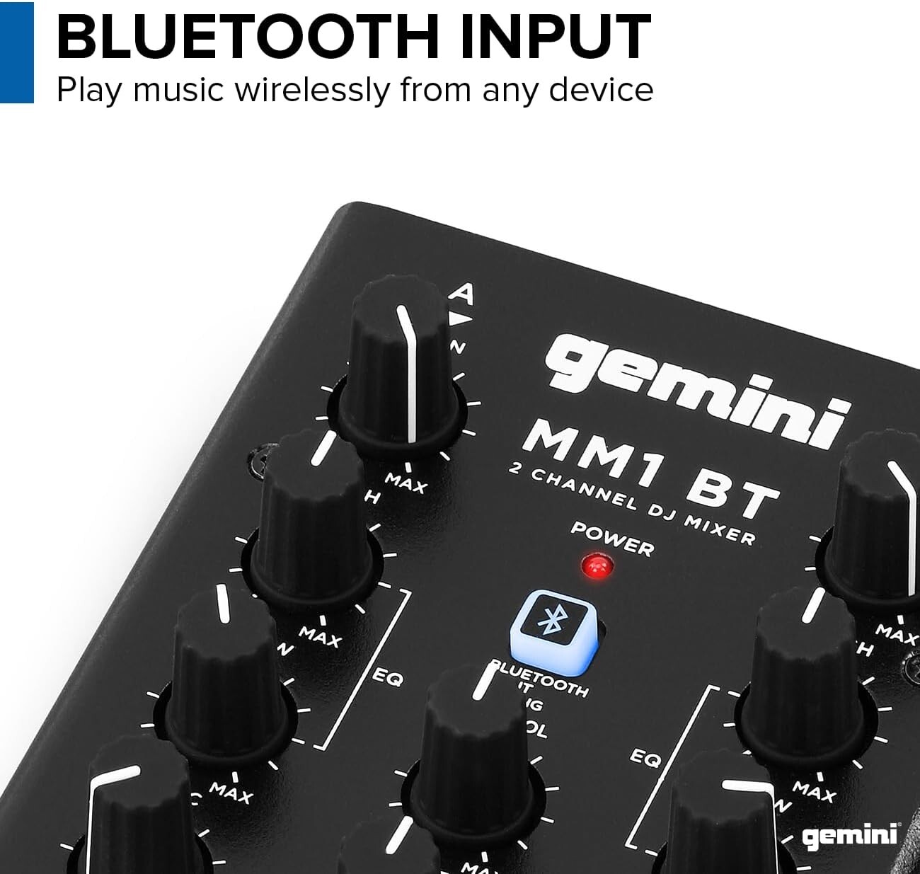 Professional Portable Bluetooth DJ Mixer – 2-Channels with Precise Control