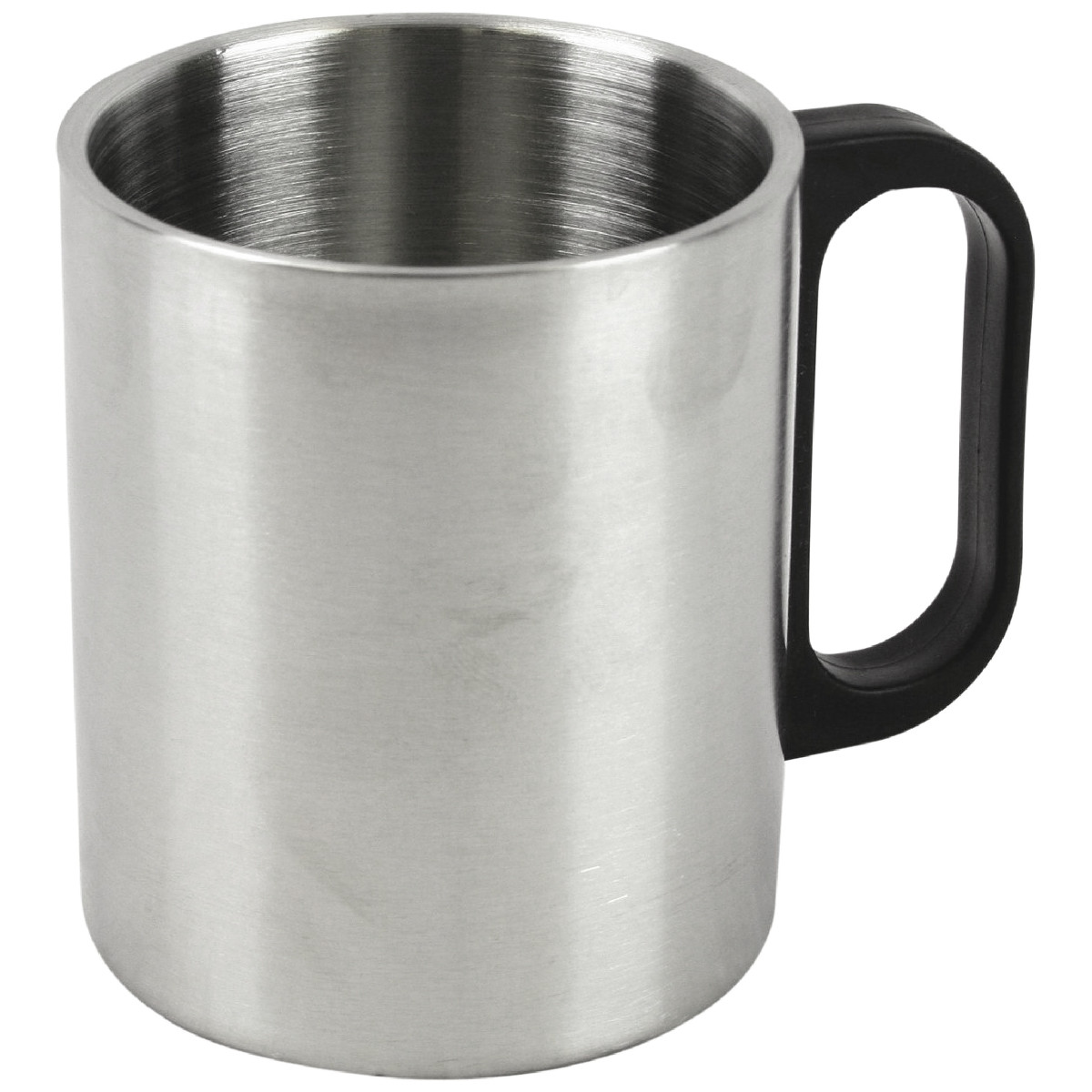 Highlander Large 300ml Insulated Camping Mug Stainless Steel Travel Cup Silver