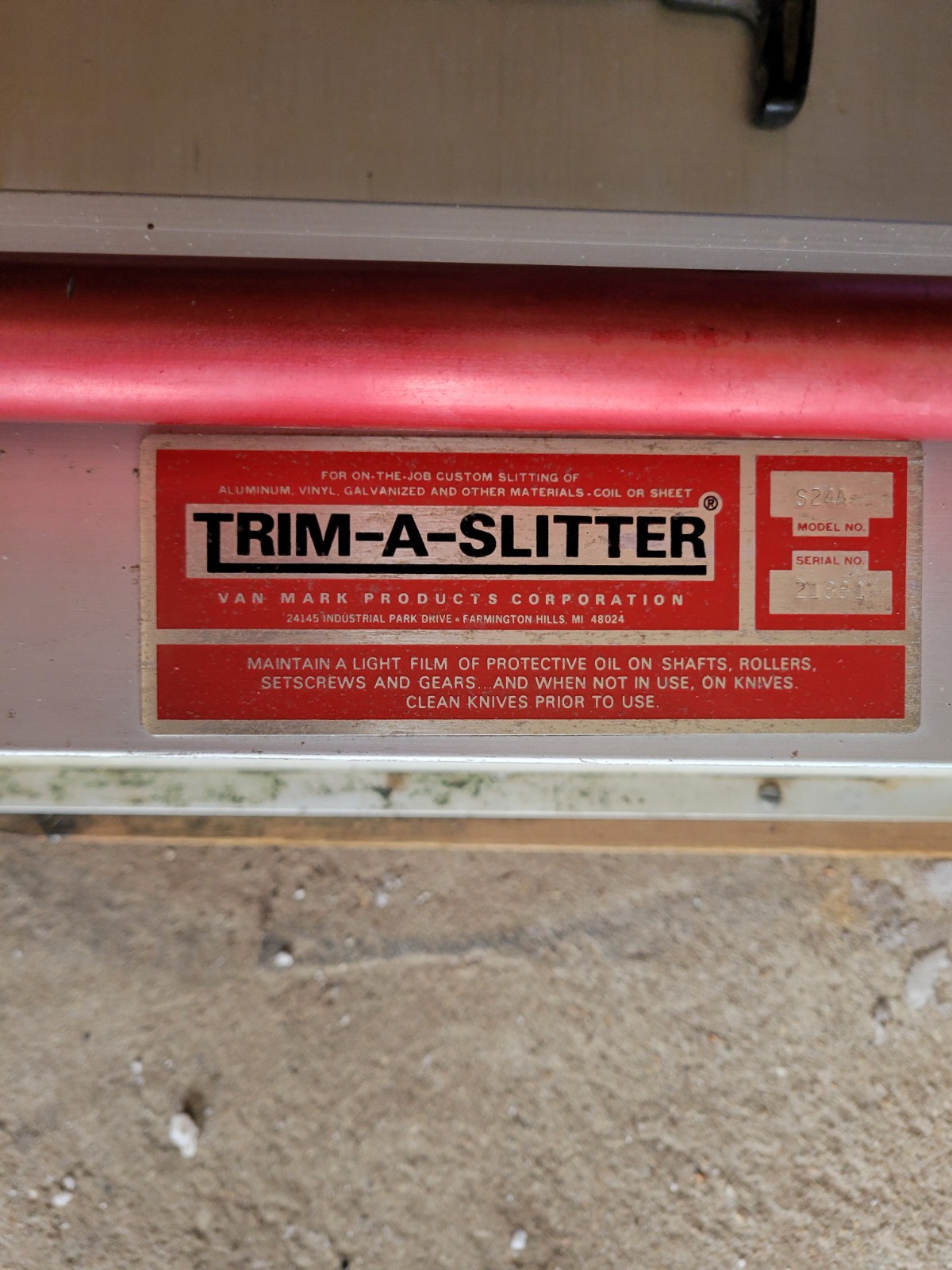 Van Mark 24" Trim-A-Slitter Model S24A