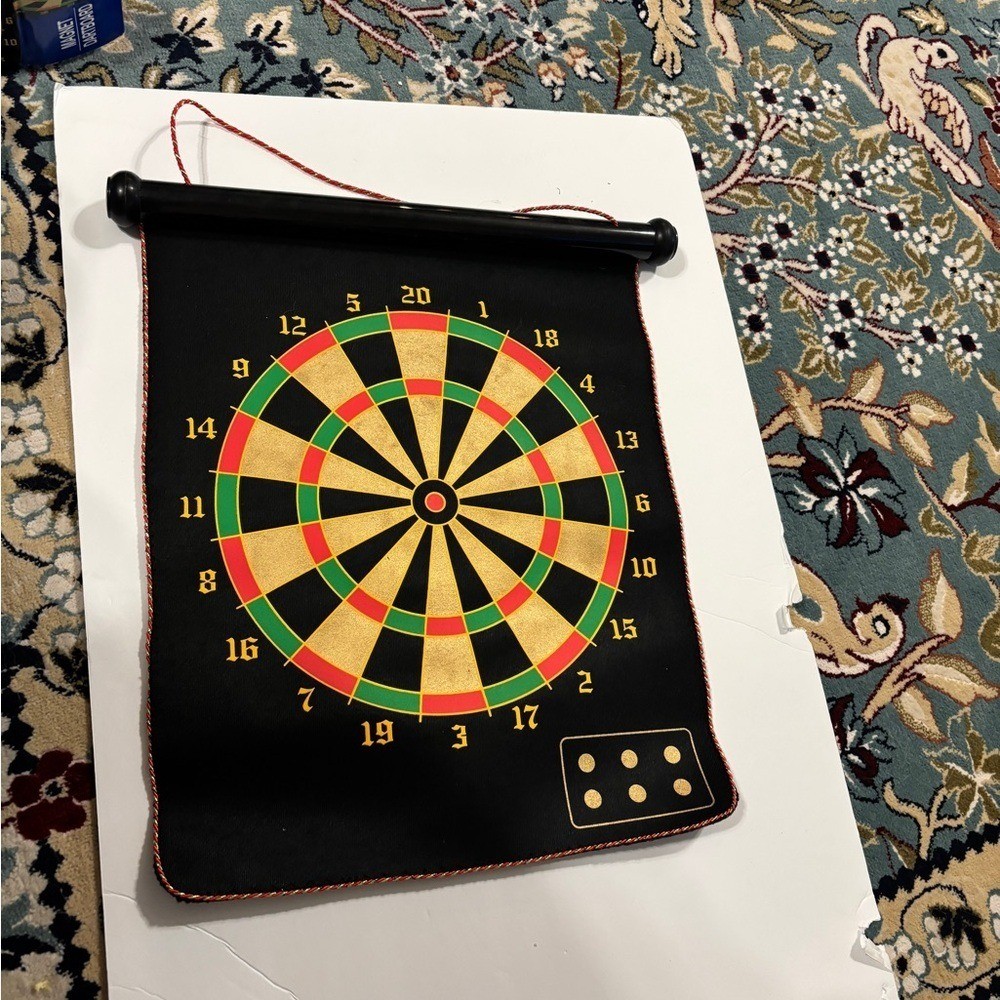 Lanai 2 Sided Magnet Dartboard with 12 Darts