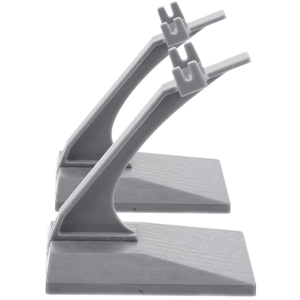 2Pcs Reusable Plastic Aircraft Model Display Shelves Grey Lightweight Portable