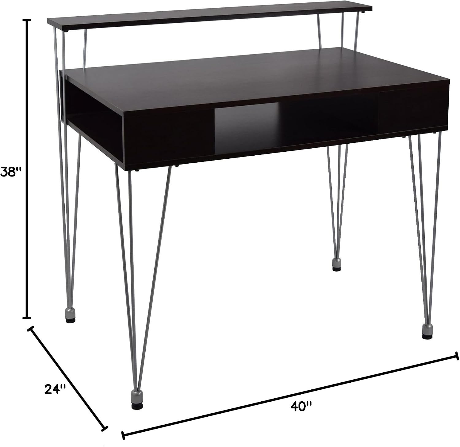 Marcus Jr. Modern Home Office Desk with Storage – Functional Computer Writing De