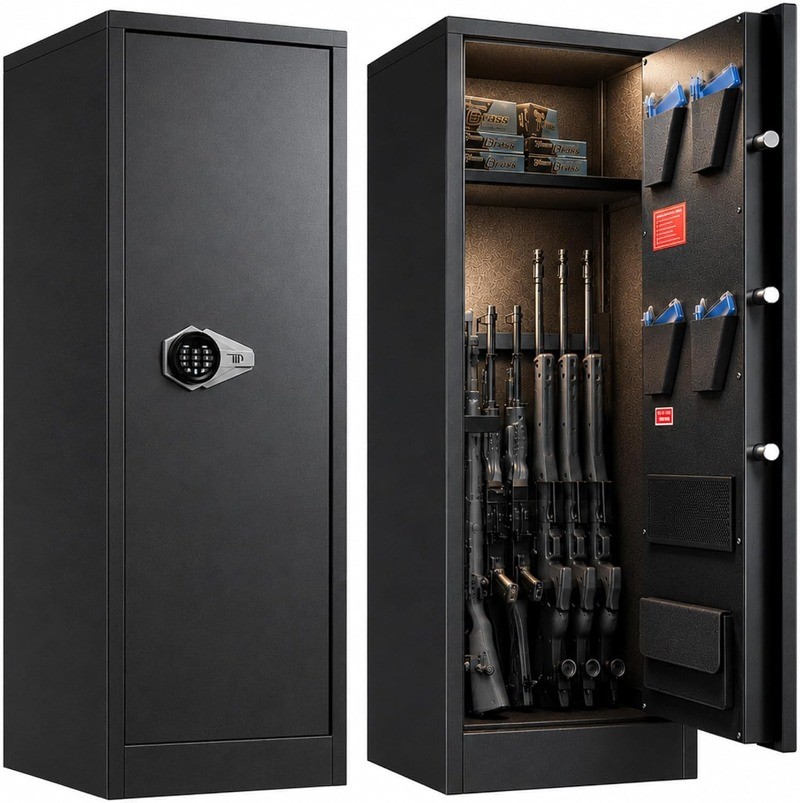 8-10 Gun Safe for Rifles & Pistols with Quick Access Digital Keypad