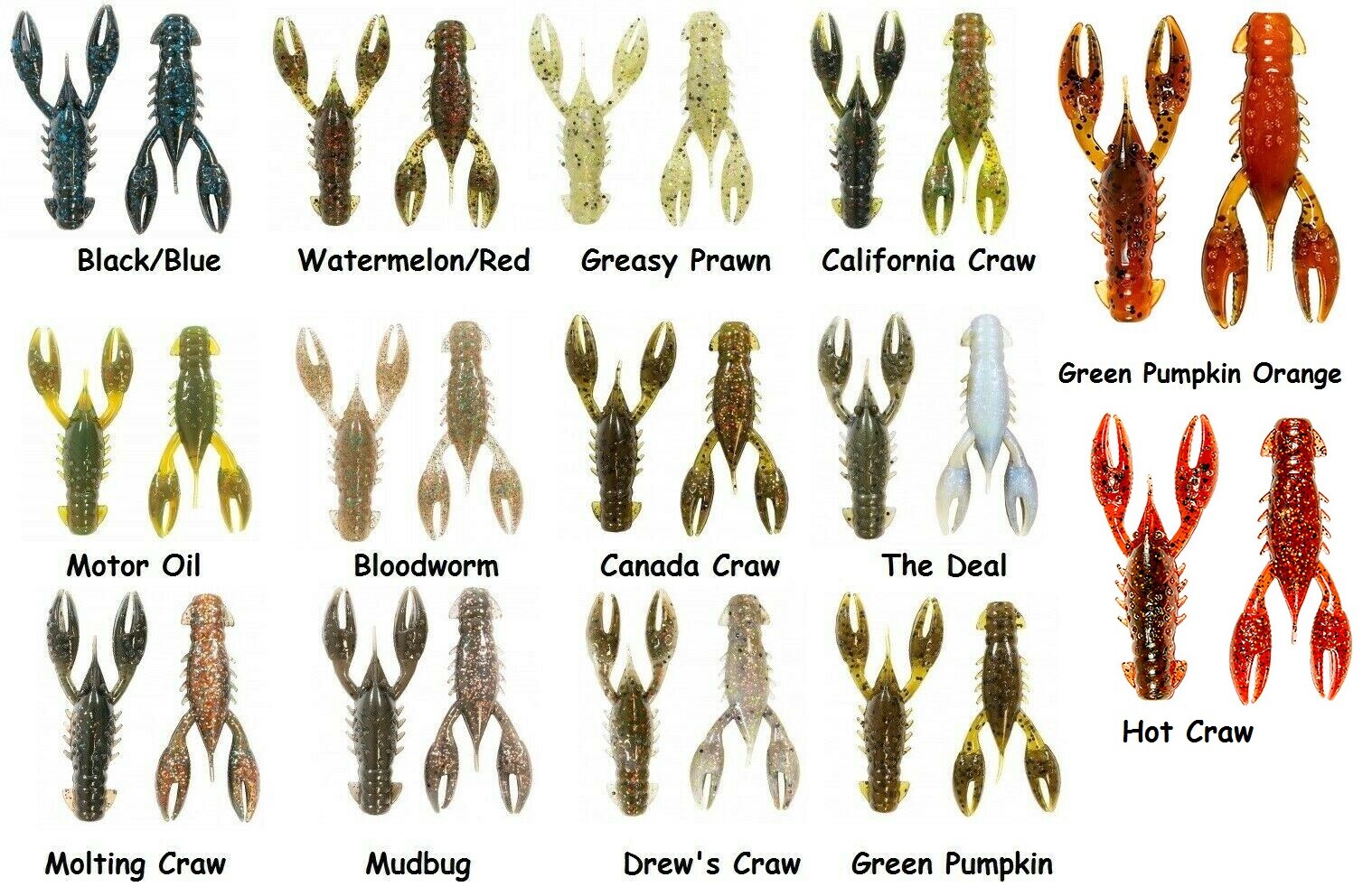 Z-Man 2 1/2" Finesse TRD Crawz Ned Rig Craw - Choice of Colors