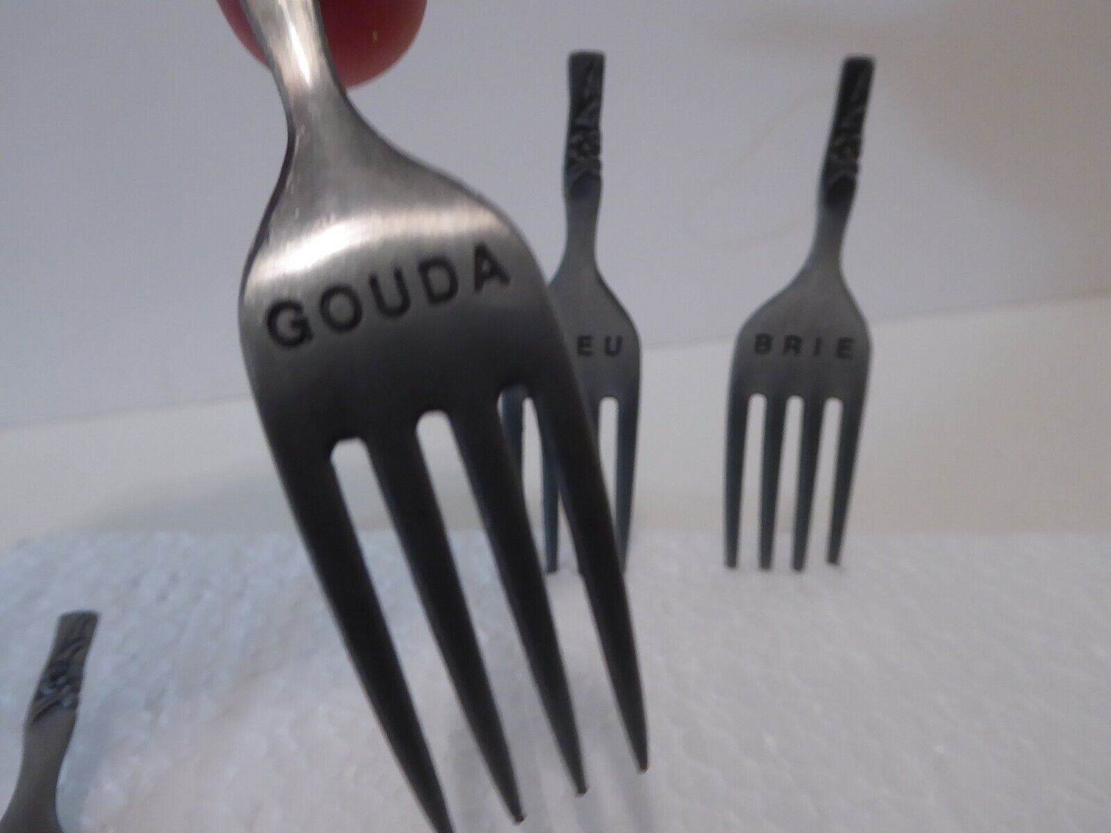 Thirstystone (2) H Monogram Dip/Cheese Spreaders (4) Fork Cheese Marker (S2