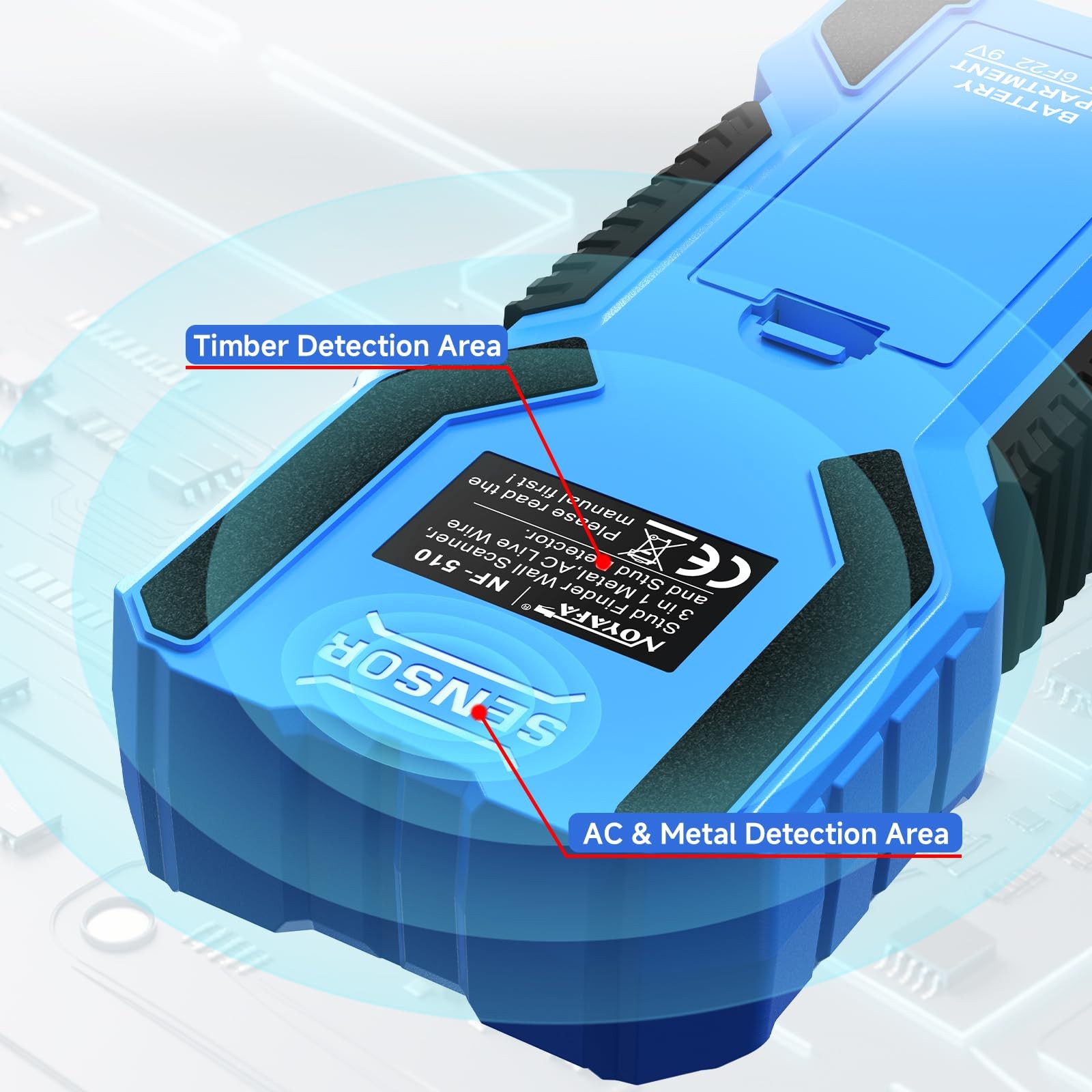 Stud Finder – Electronic Stud Detector with Smart Sensor, 3-in-1 Wall Scanner...