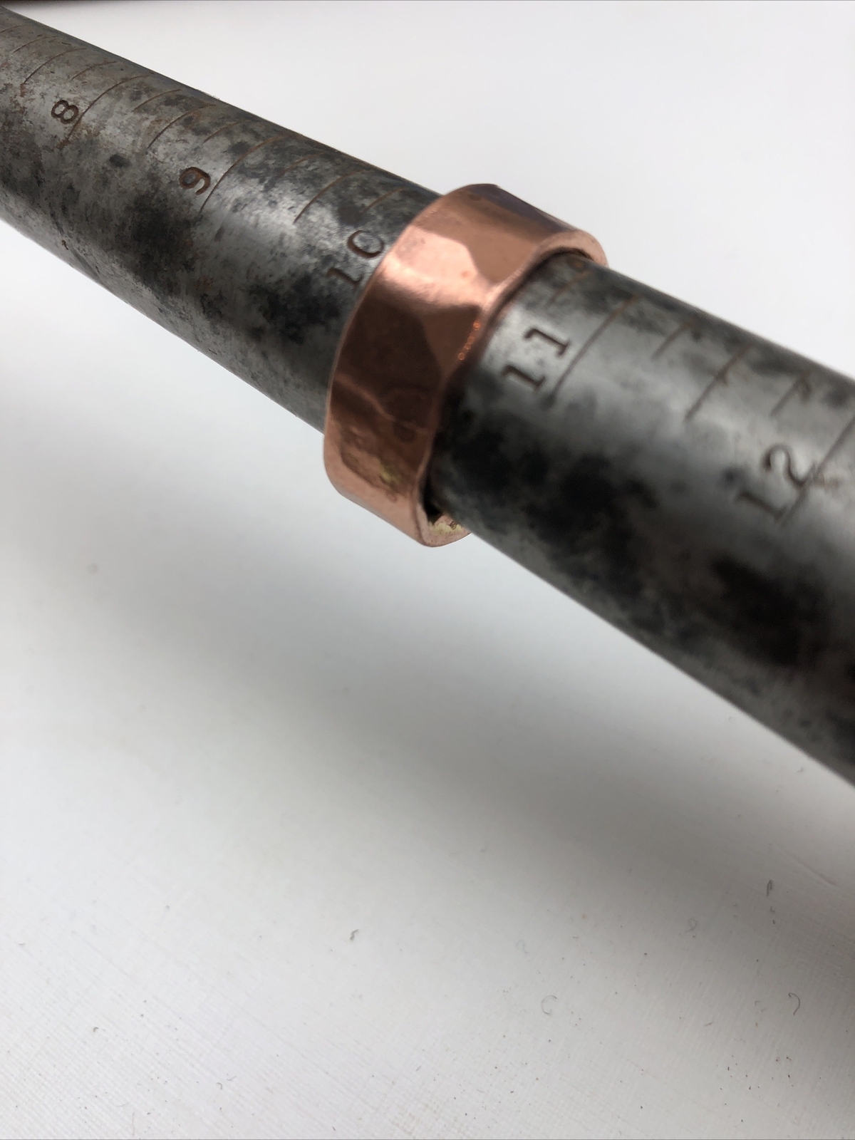 Copper Ring, Solid Copper Band Style Layered Handmade Size 10.5