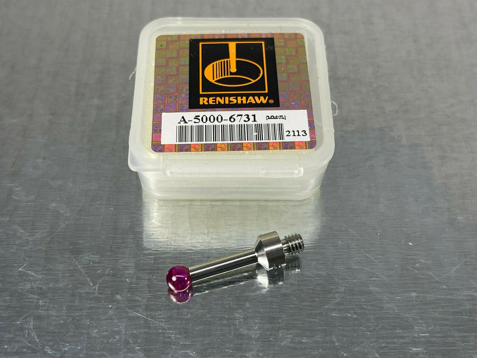 Renishaw A-5000-6731 Ruby Ball Stylus Steel Stem 5mm Ball, 4mm Thread, 20mm