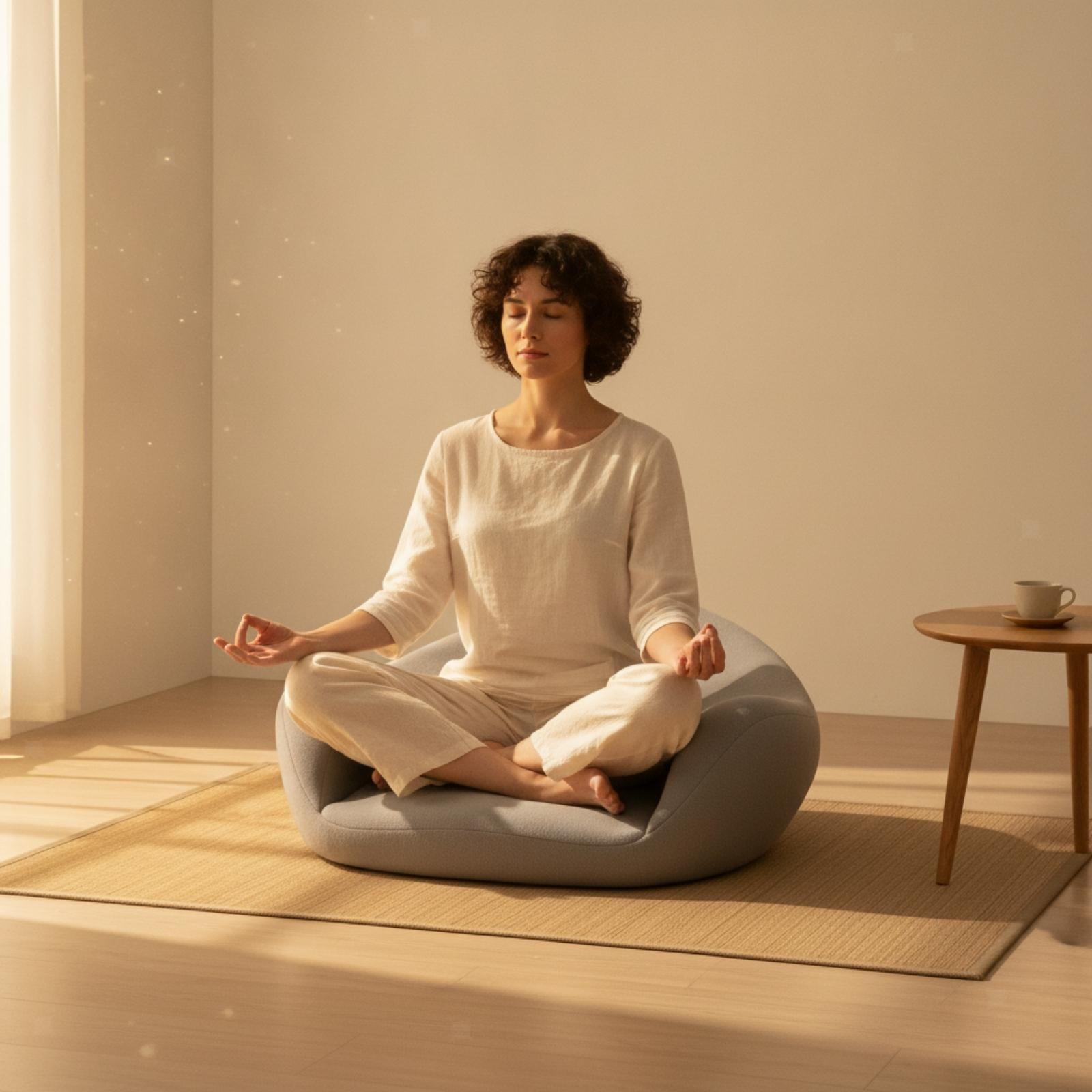 Meditation Chair Memory Foam Floor Cushion Padded Meditation Cushion for