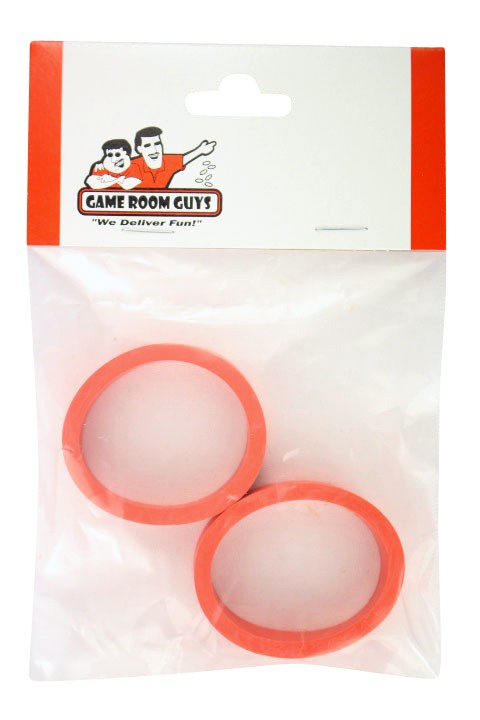 Pinball Machine Flipper Rubber - Red - 1-1/2" X 1/2" - Set of 2