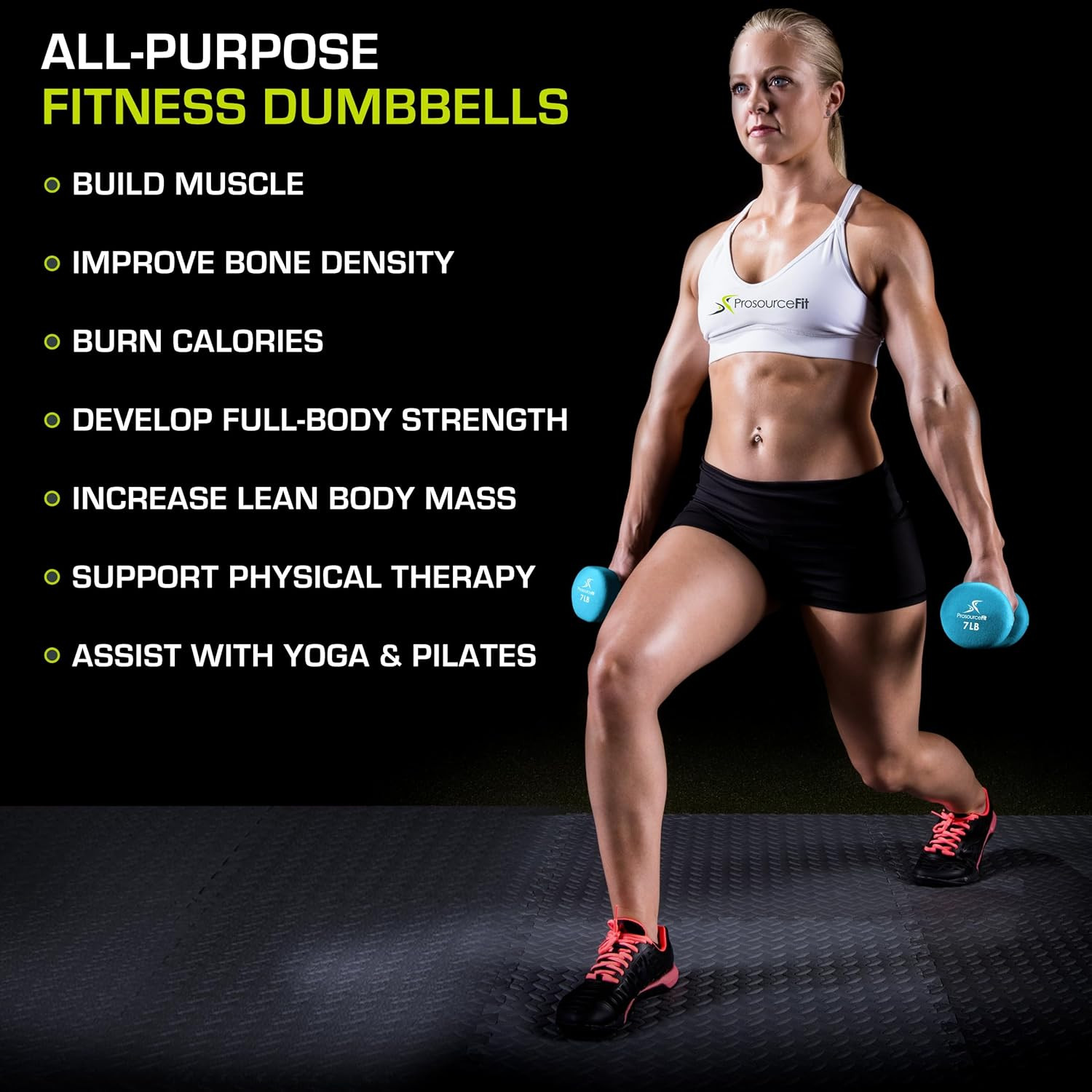 Neoprene Dumbbell Coated for Non-Slip Grip
