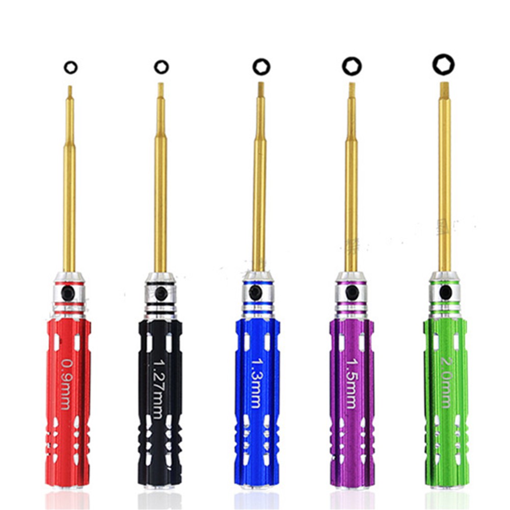 5/Set Professional RC Metal Hex Screw Driver Repair RC Tool for SCX24 RC Model