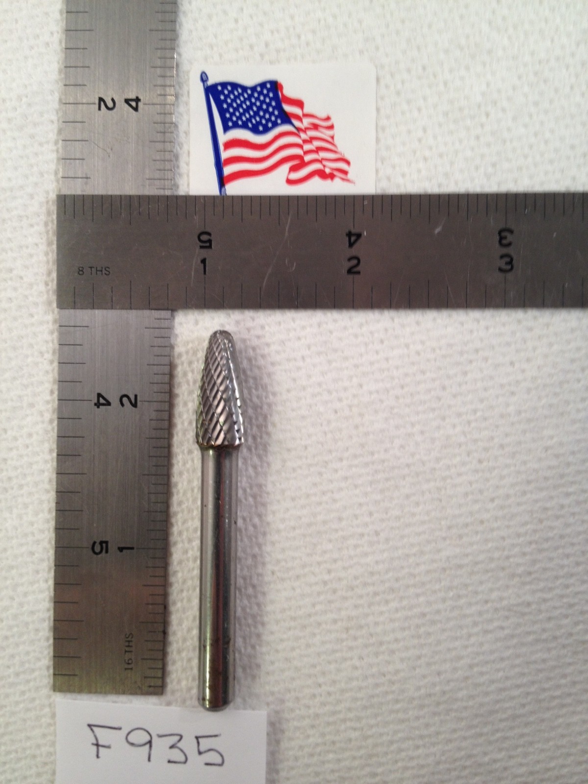 1 NEW FALCON / SGS 1/4" SHANK CARBIDE BURR SF-2 DOUBLE CUT. TREE RADIUS (F935)