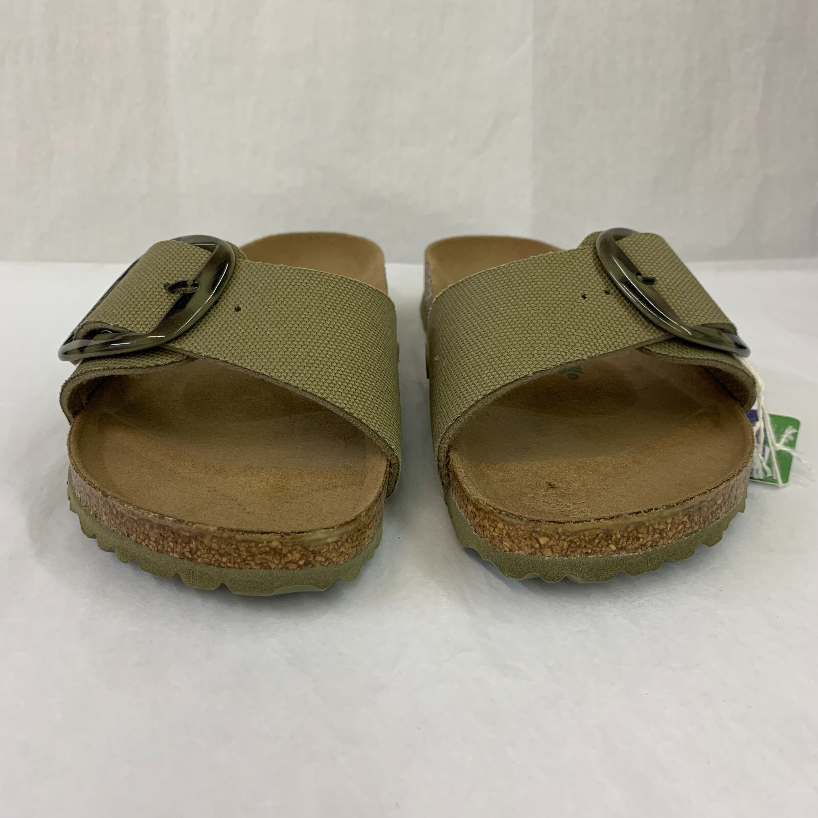 Birkenstock New w/o Box Madrid Vegan Big Buckle Faded Khaki Textile N SelectSize