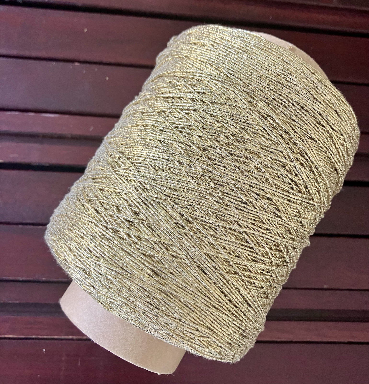 Elastic Packaging String GOLD METALLIC - 140 Norbut Mfg. 650 Yards.
