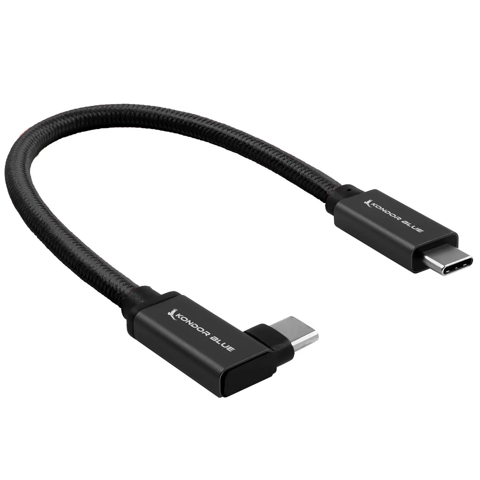 Kondor Blue USB C to USB C High Speed Cable for Samsung T5 T7 SSD, Right Angle,