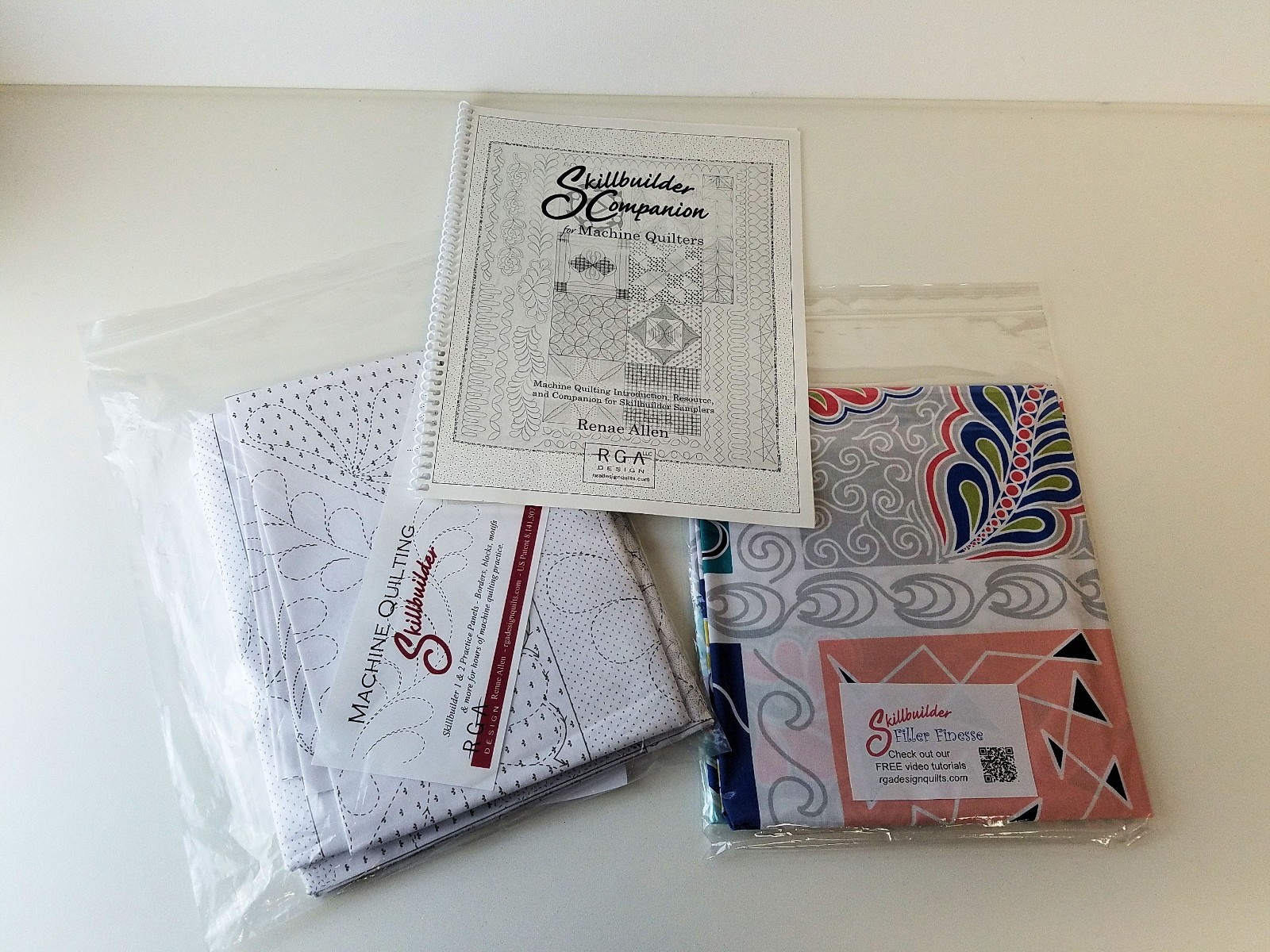 Renae Allen Skillbuilder Companion Machine Quilting +Practice Panels 1 & 2 +more
