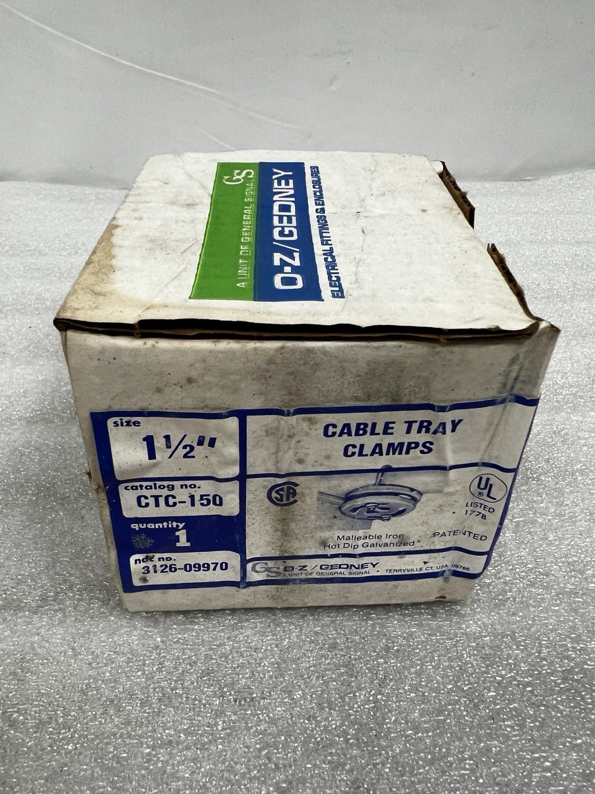 OZ Gedney CTC-150 1.5" Cable Tray Bond Clamp Grounding Connector - New in Box