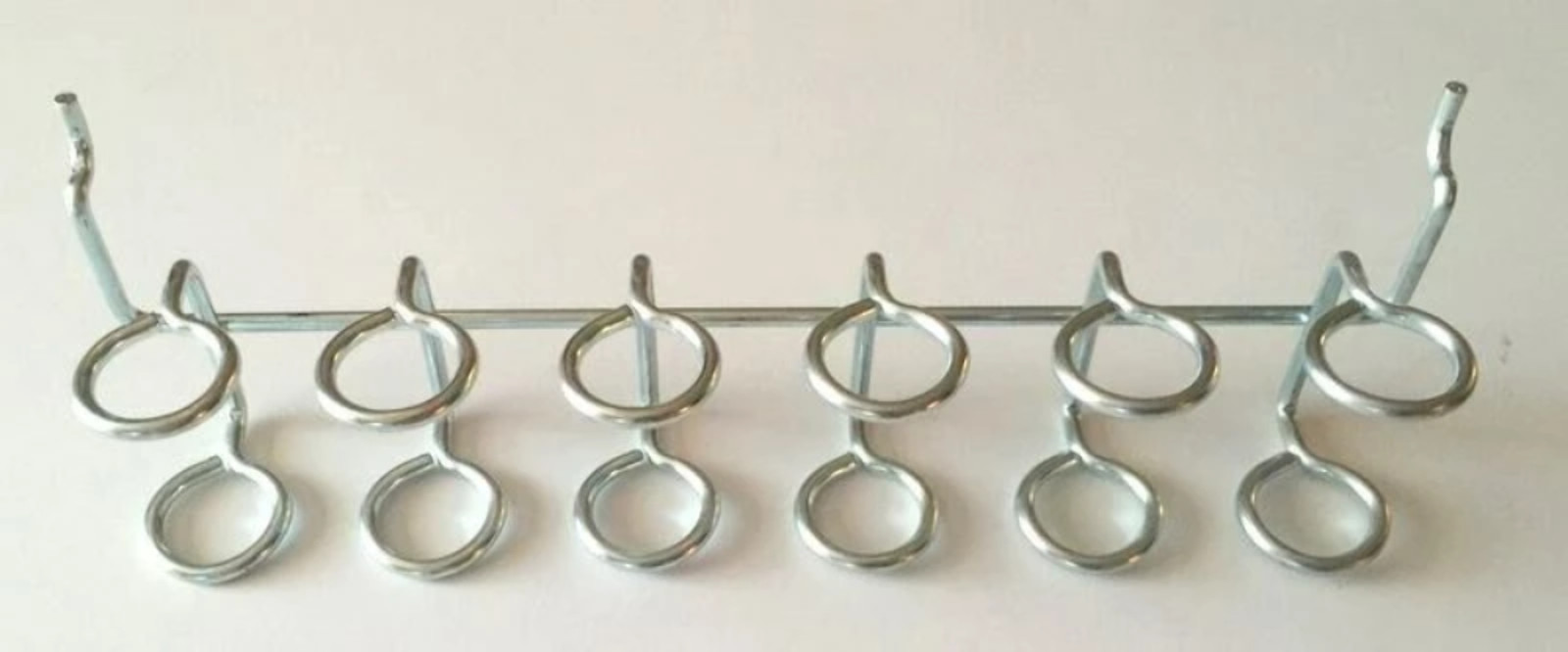 (4 Pack) Metal Peg Tool Holder Garage Shelf Hanger for 1/8" to 1/4" Pegboard