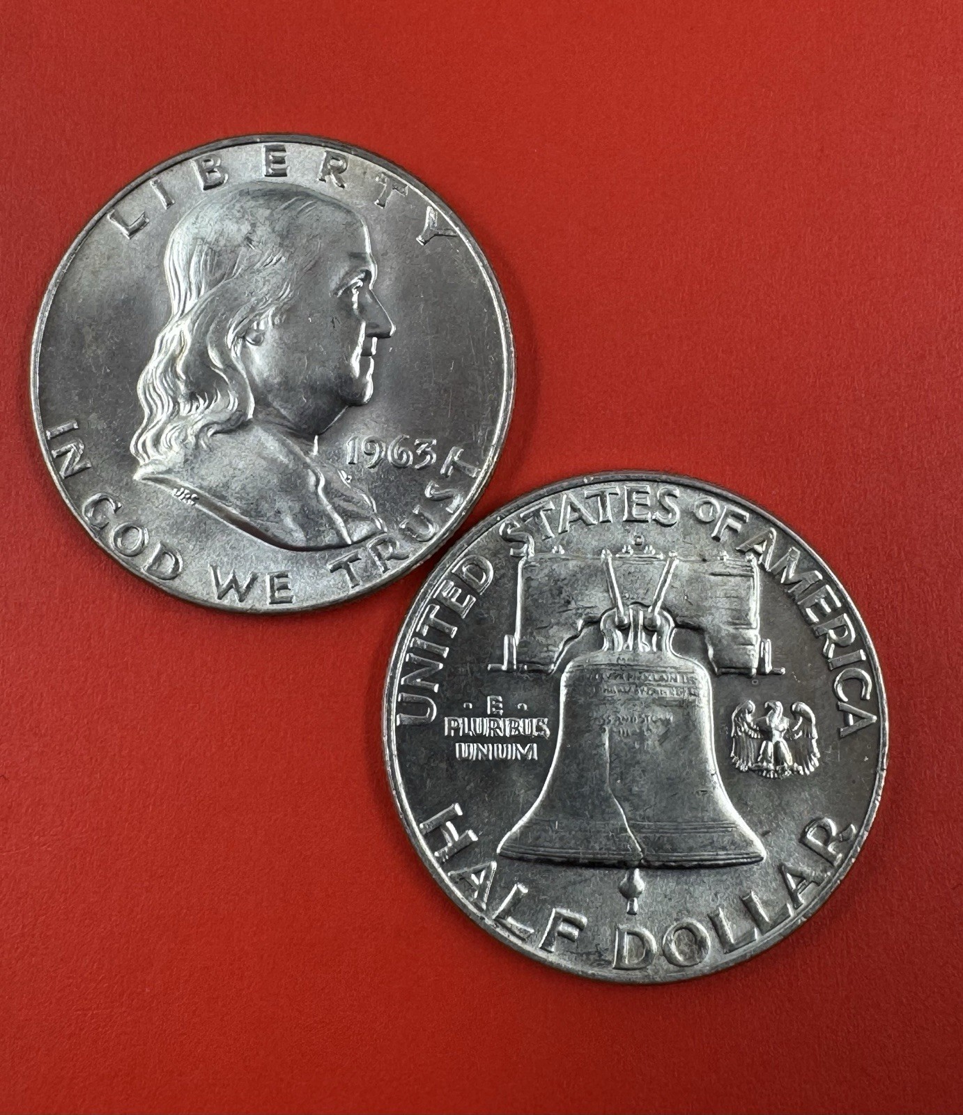 90% Silver Franklin Half Dollar (UNC) 1963 BU