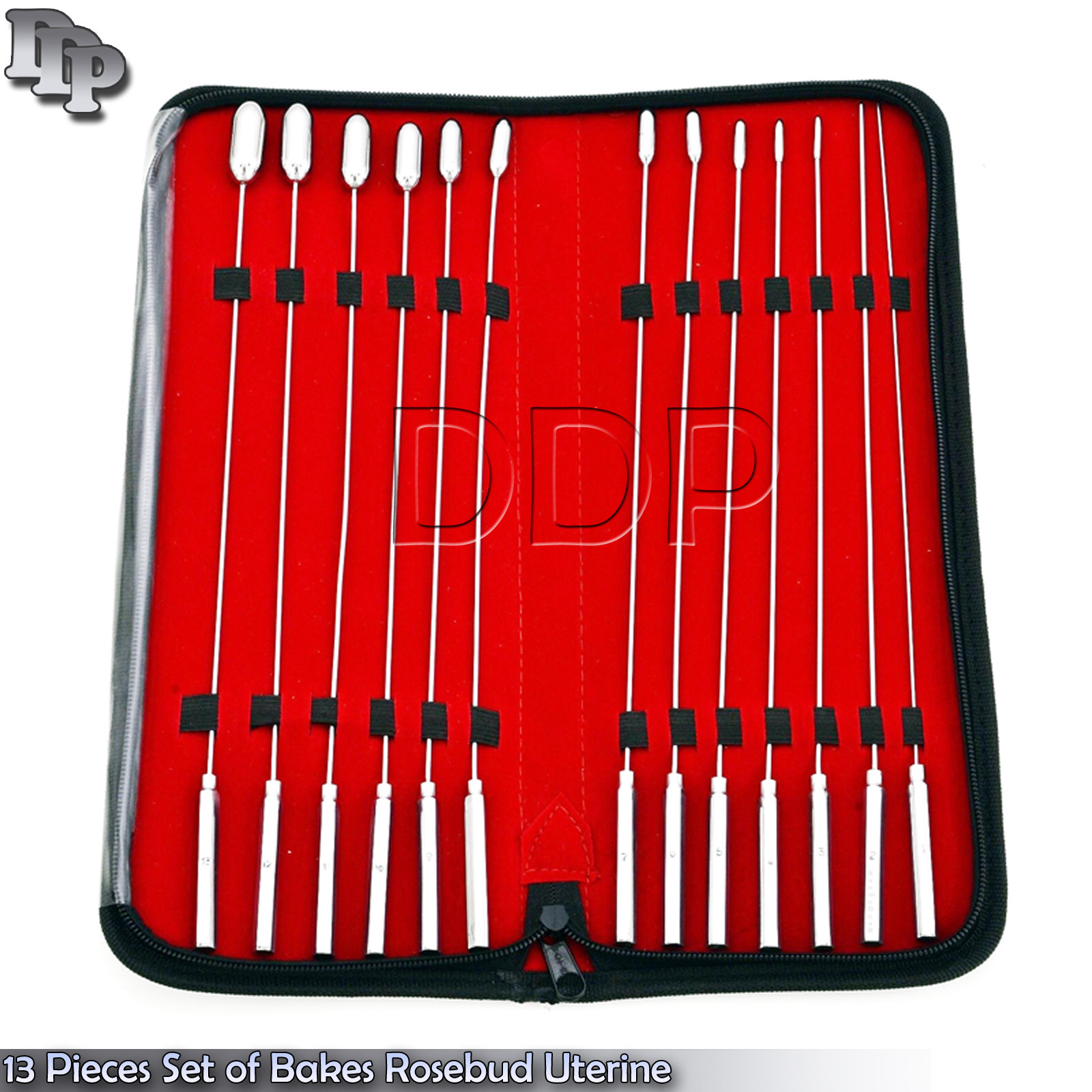 New German Grade Bakes Rosebud Sounds Dilator Set Of 13 Pieces In Case