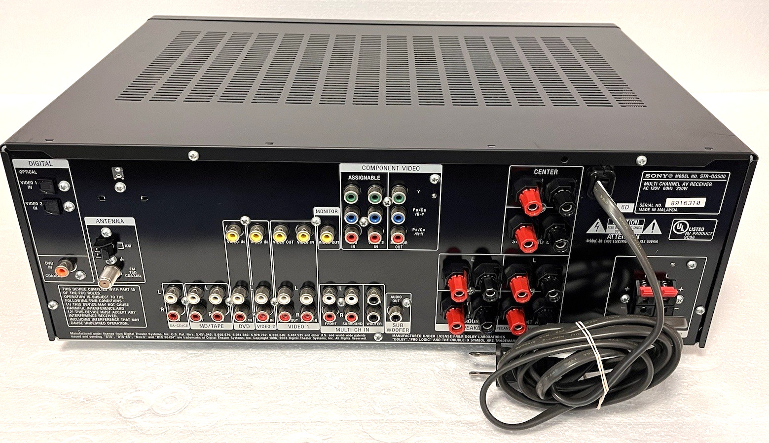 Sony STR-DG500 Home Theater A/V Receiver Tested & Working