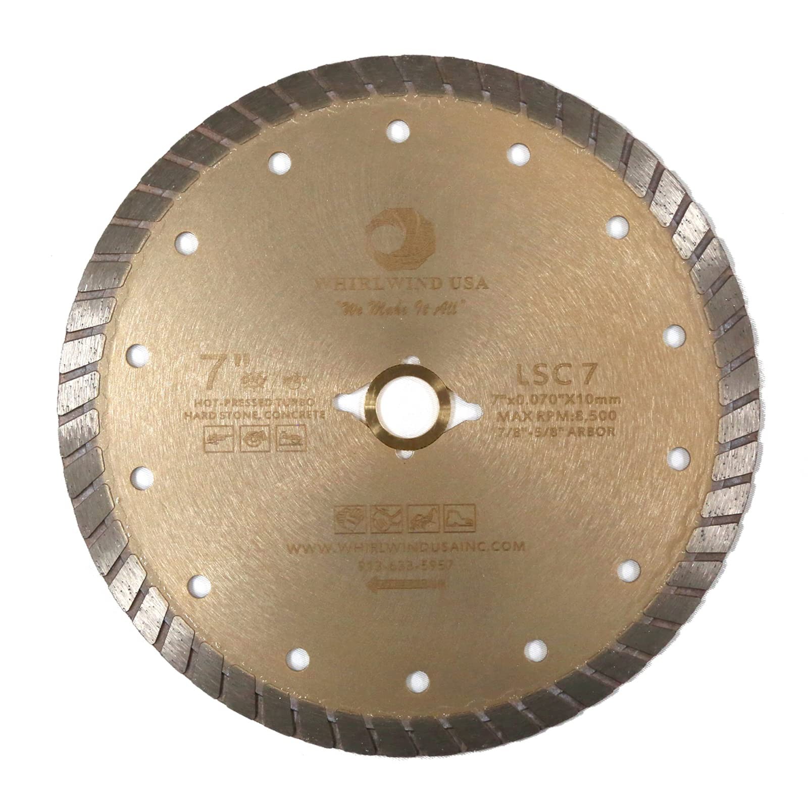 Whirlwind USA LSC 7 inch Dry or Wet Cutting General Purpose Continuous Turbo ...