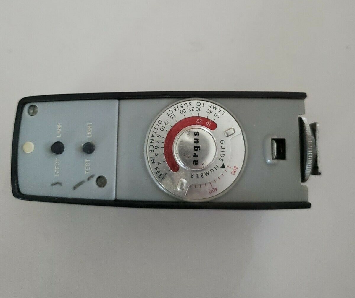 Argus Folding Flash w/Test Light and Camera Settings Guide. Vintage. Untested