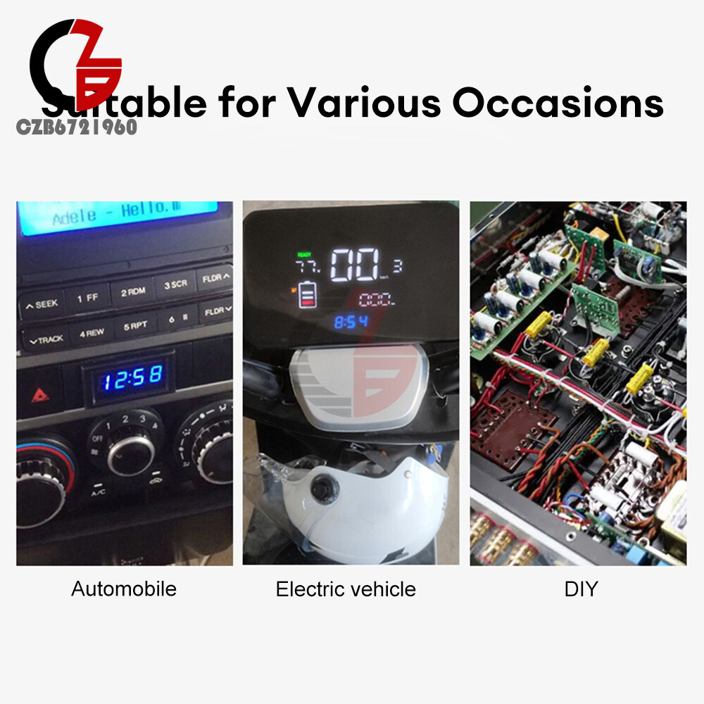 3 in 1 Car Electronic Meter Thermometer Digital Display Voltmeter led car clock