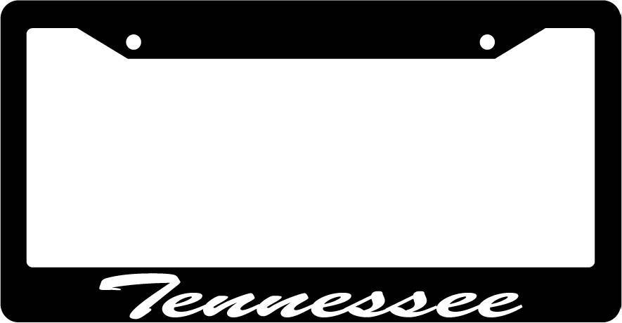Black License Plate Frame CURSIVE Tennessee Auto Accessory Novelty