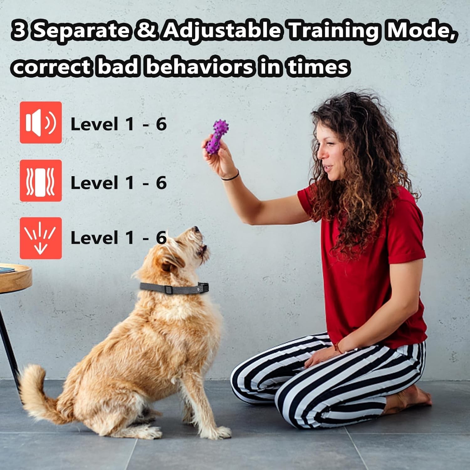 Spray Bark Collar for Dogs Remote 4 Modes Vibration Sound 1000FT Range ALL SIZE