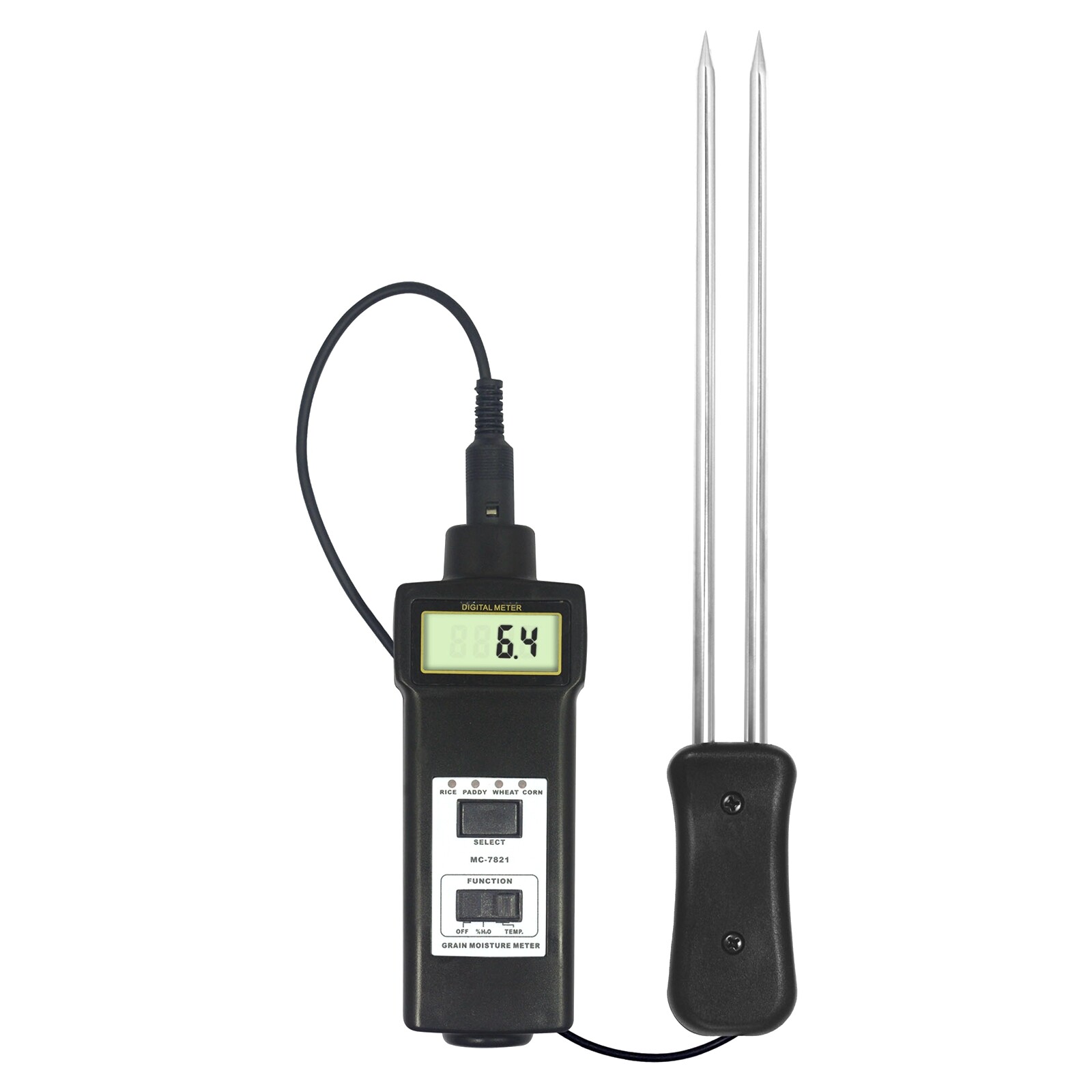 LANDTEK MC-7821 Grain Moisture Temperature Damp Meter for Paddy Rice Wheat Corn
