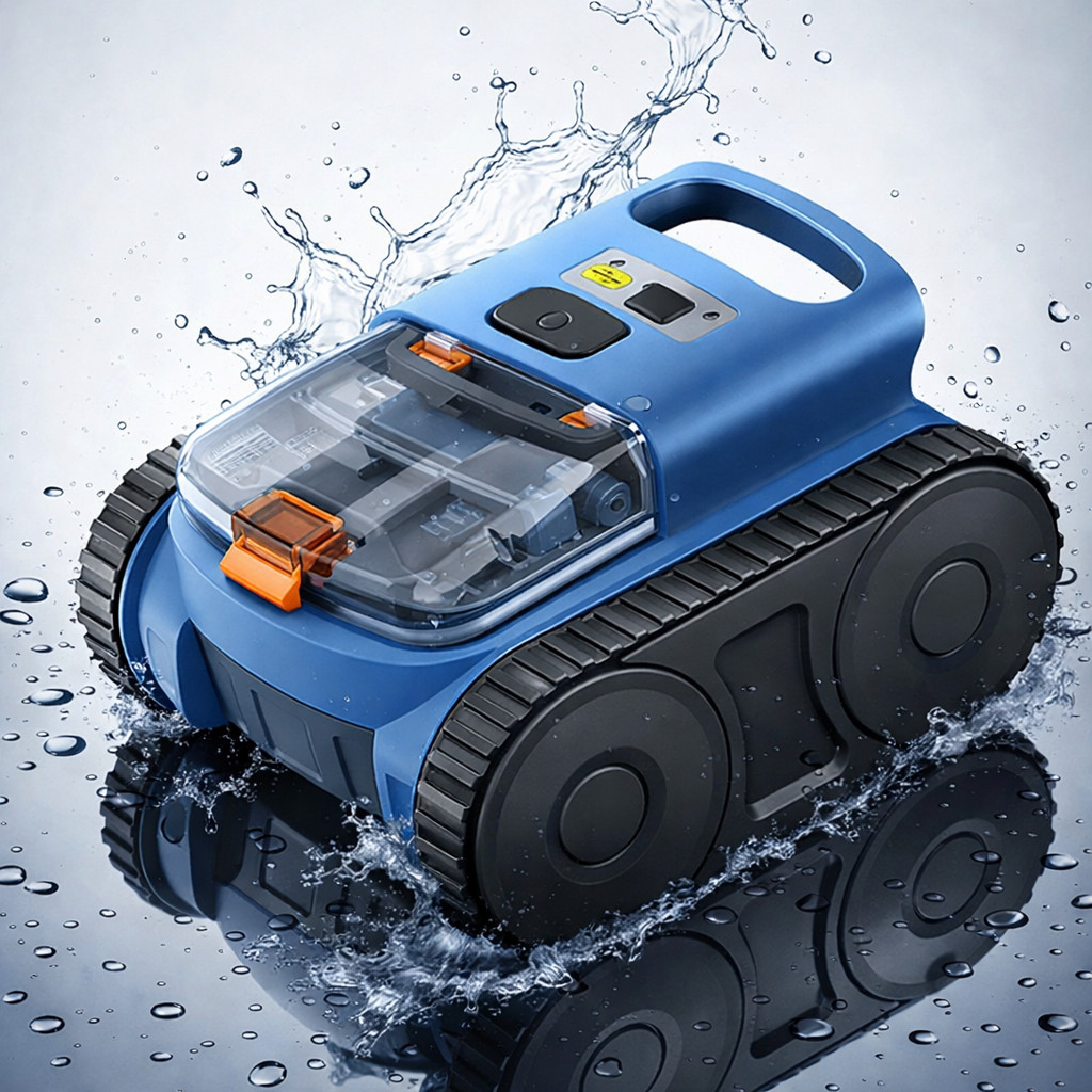 Robotic Pool Vacuum Cordless Pool Cleaner Robot Smart Navigation 4800GPH Suction