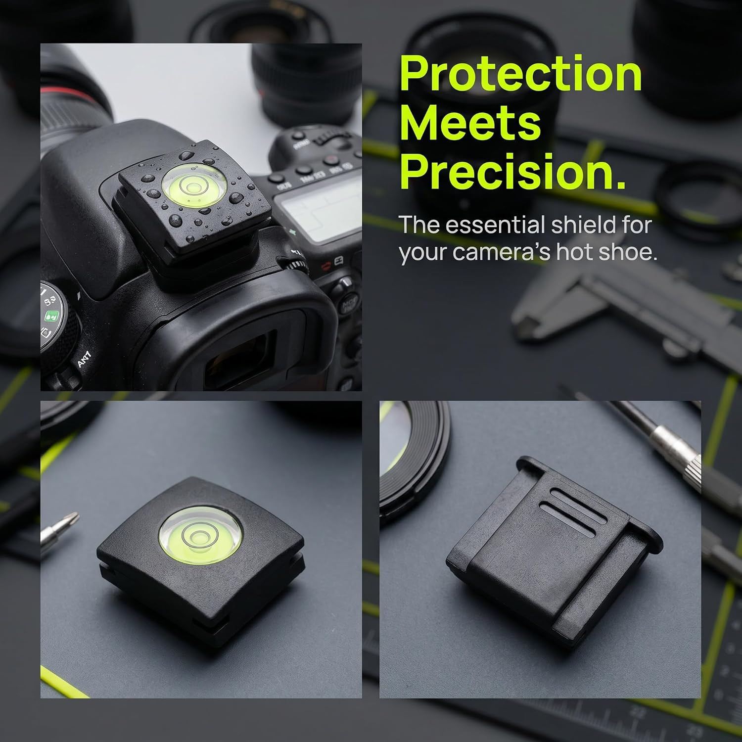 6PC Camera Hot Shoe Cover Bubble Level Protector for DSLR SLR Mirrorless Camera