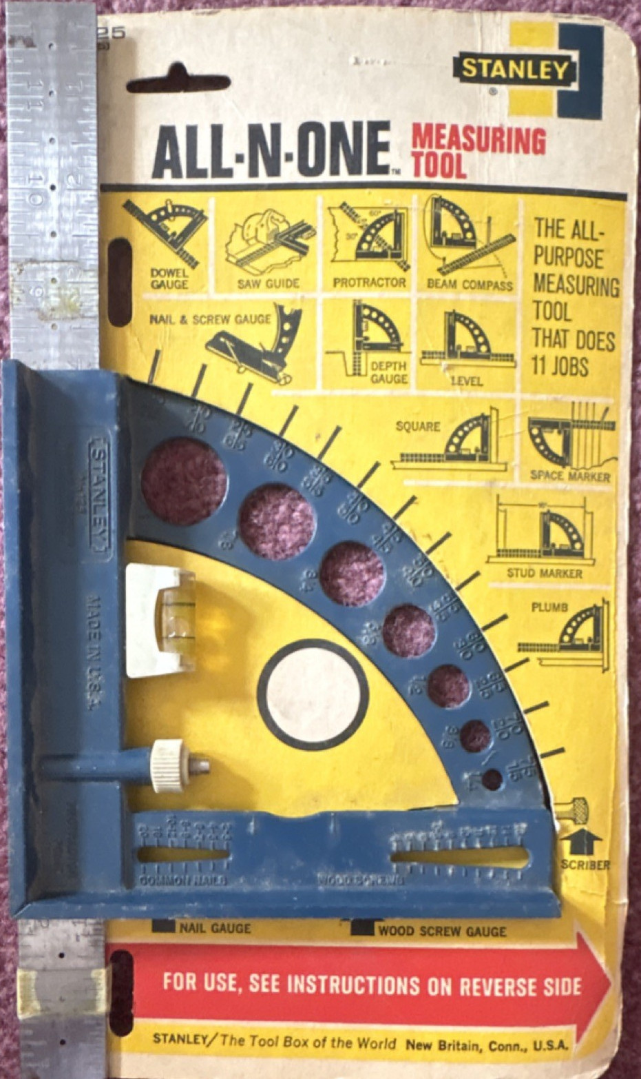 Vintage Stanley No. 125 ‘ALL-IN-ONE’  Measuring Tool