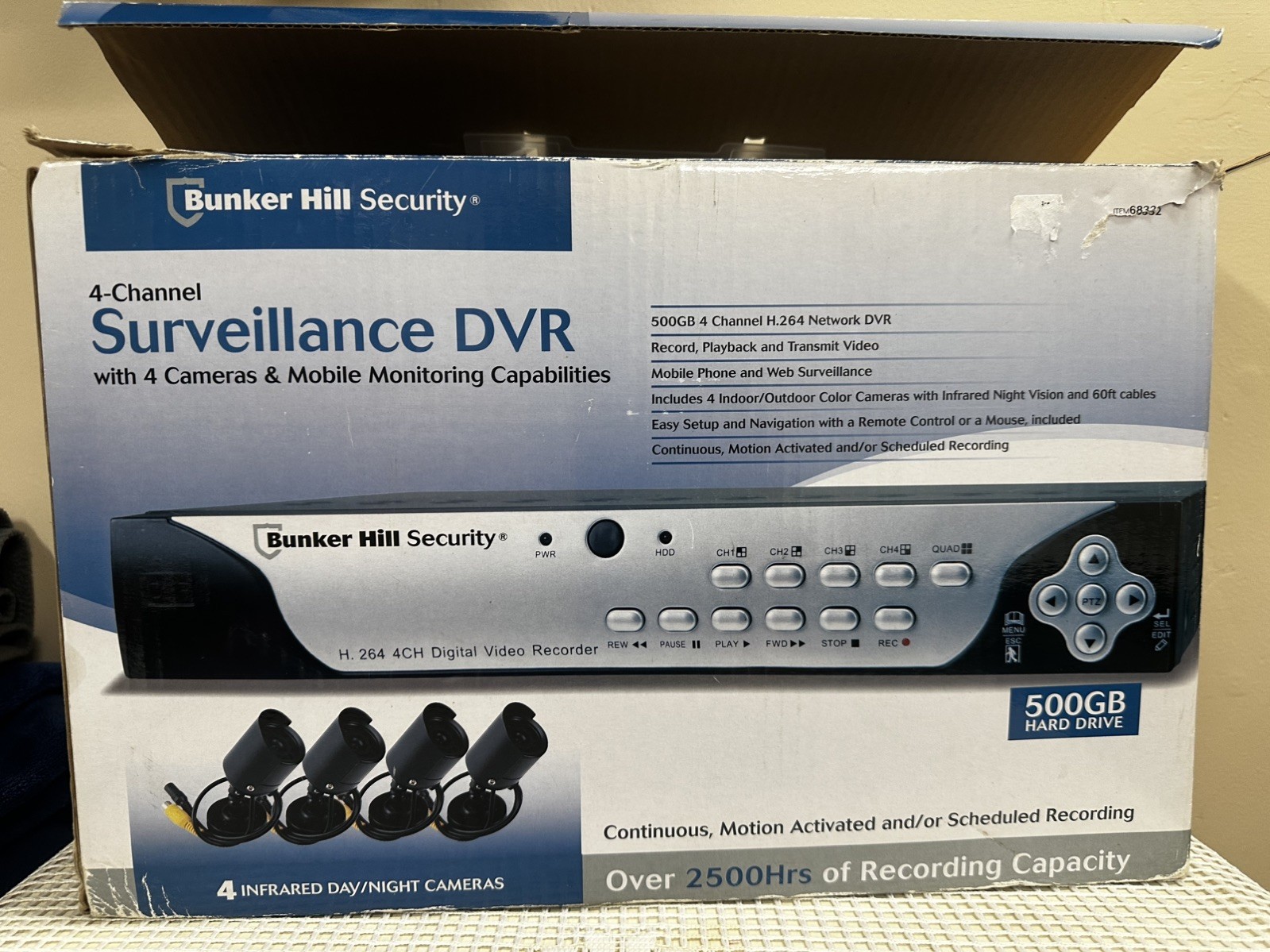 Bunker Hill Security 4-Channel 4-Camera Surveillance DVR Model 68332 (Open Box)