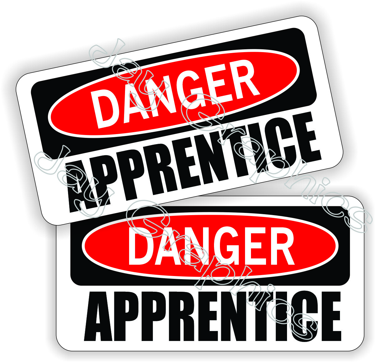 Danger APPRENTICE Funny Hard Hat Stickers | Laborer Foreman Welding Helmet Decal