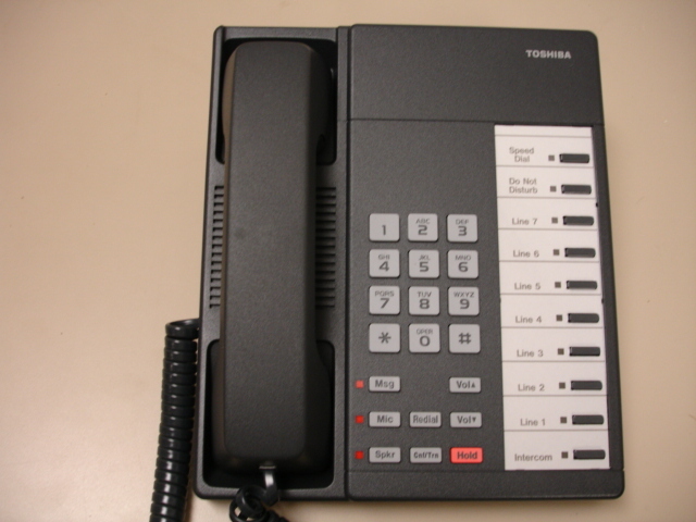 One Refurbished Charcoal Toshiba DKT-2010H Telephone Set (Toshiba DKT2010H)