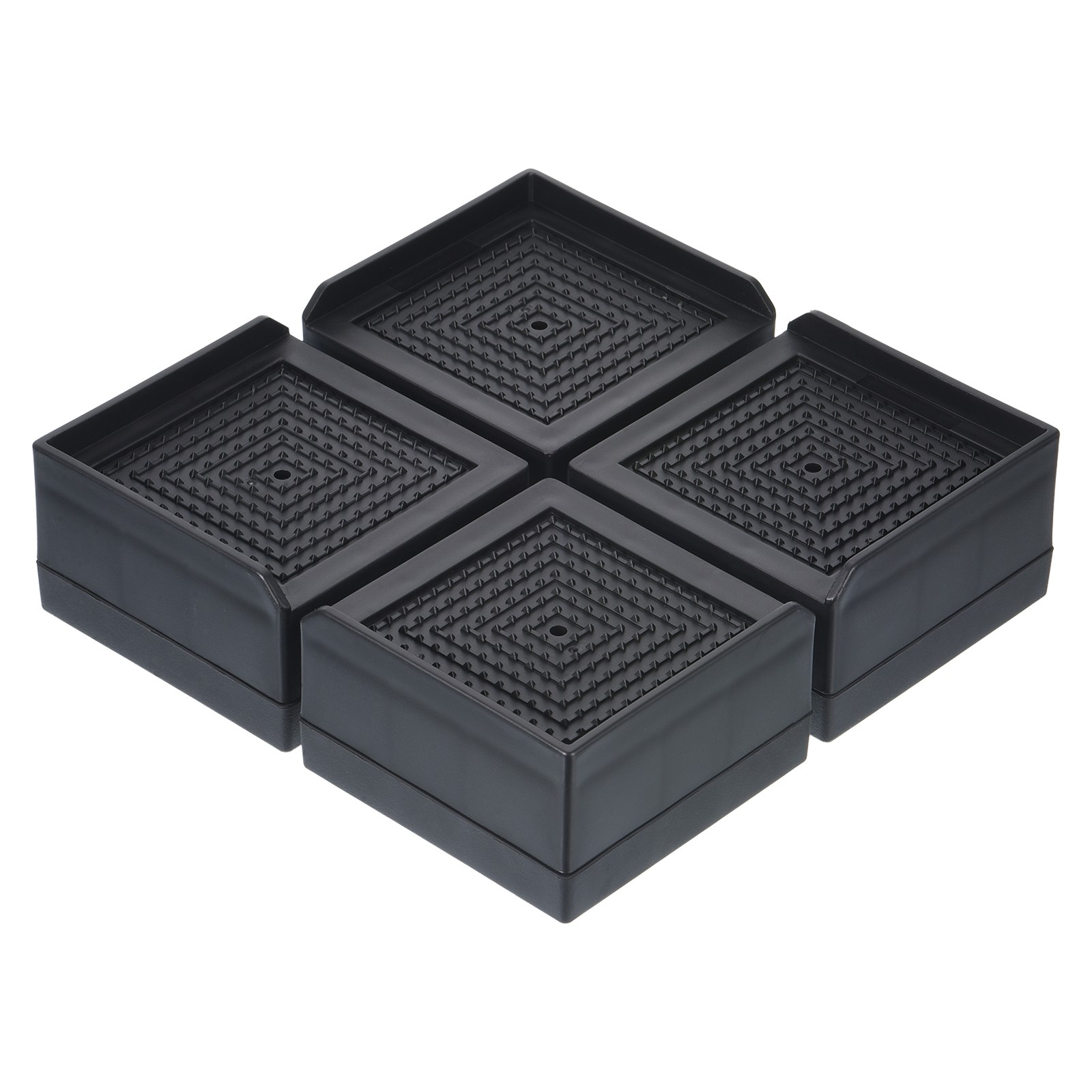 4Pcs Furniture Risers 1.5" Square Bed Risers Adjustable Couch Lifter Block