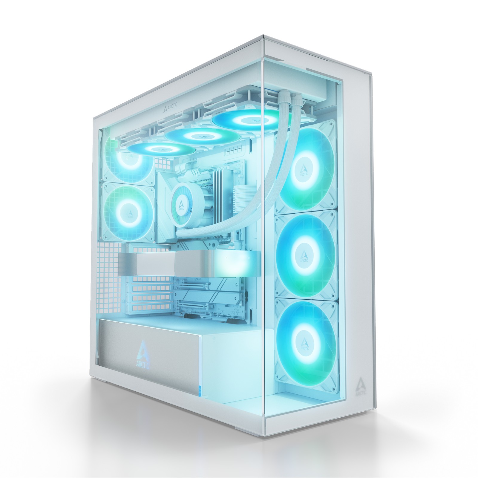 ARCTIC Xtender (White) PC Case Tempered Panorama Glass Midi Tower Gaming