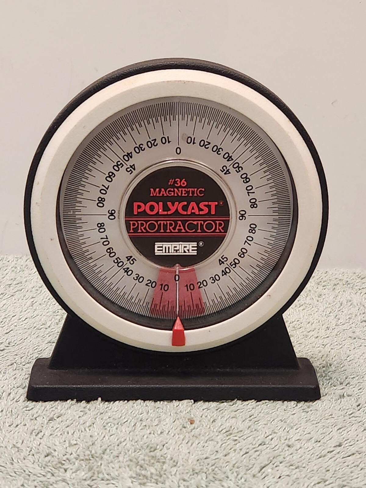 Polycast Protractor #36 Magnetic Empire Pitch Angle Calculator Vintage