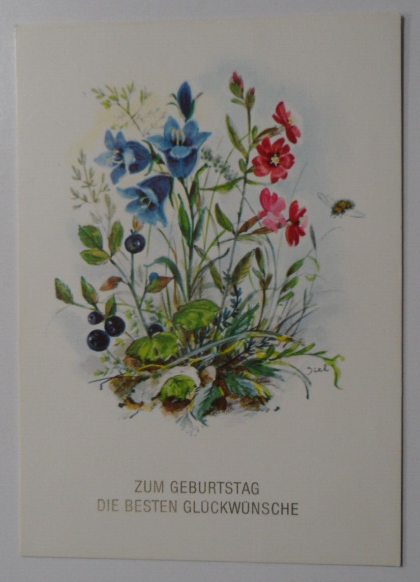 STAMPMART : GERMANY ZUM GEBURTSTAG DIE BESTEN GLUCKWUNSCHE UNUSED POSTCARD