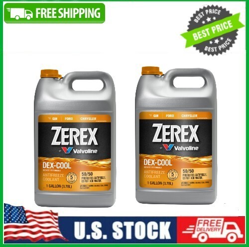 2 PACK Zerex Dex-Cool, Antifreeze and Coolant 50/50 Prediluted Ready-to-Use 1 GA