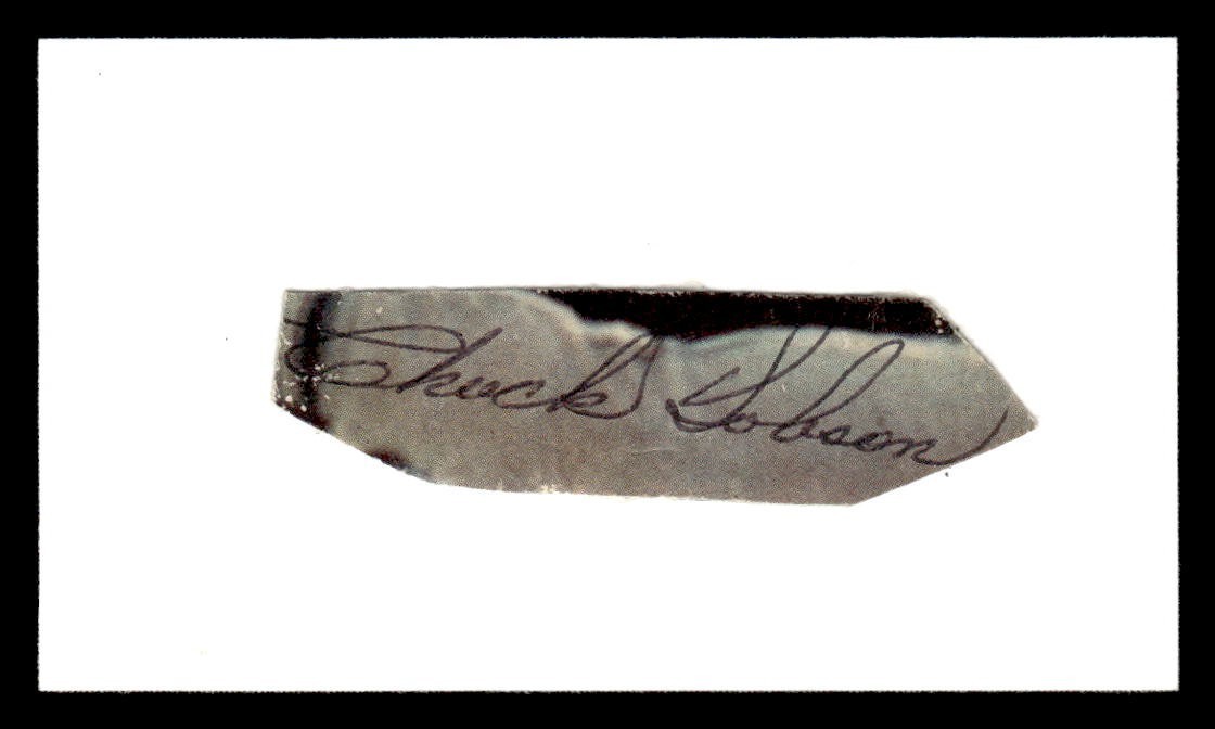 Chuck Dobson Athletics Angels Baseball Signed Cut Auto *TT63