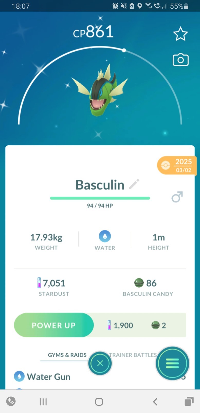 🐟Shiny Basculin (Dazzling Perch Scoundrel) Blue Striped Pokemon GO🐟 Exchange / PTC