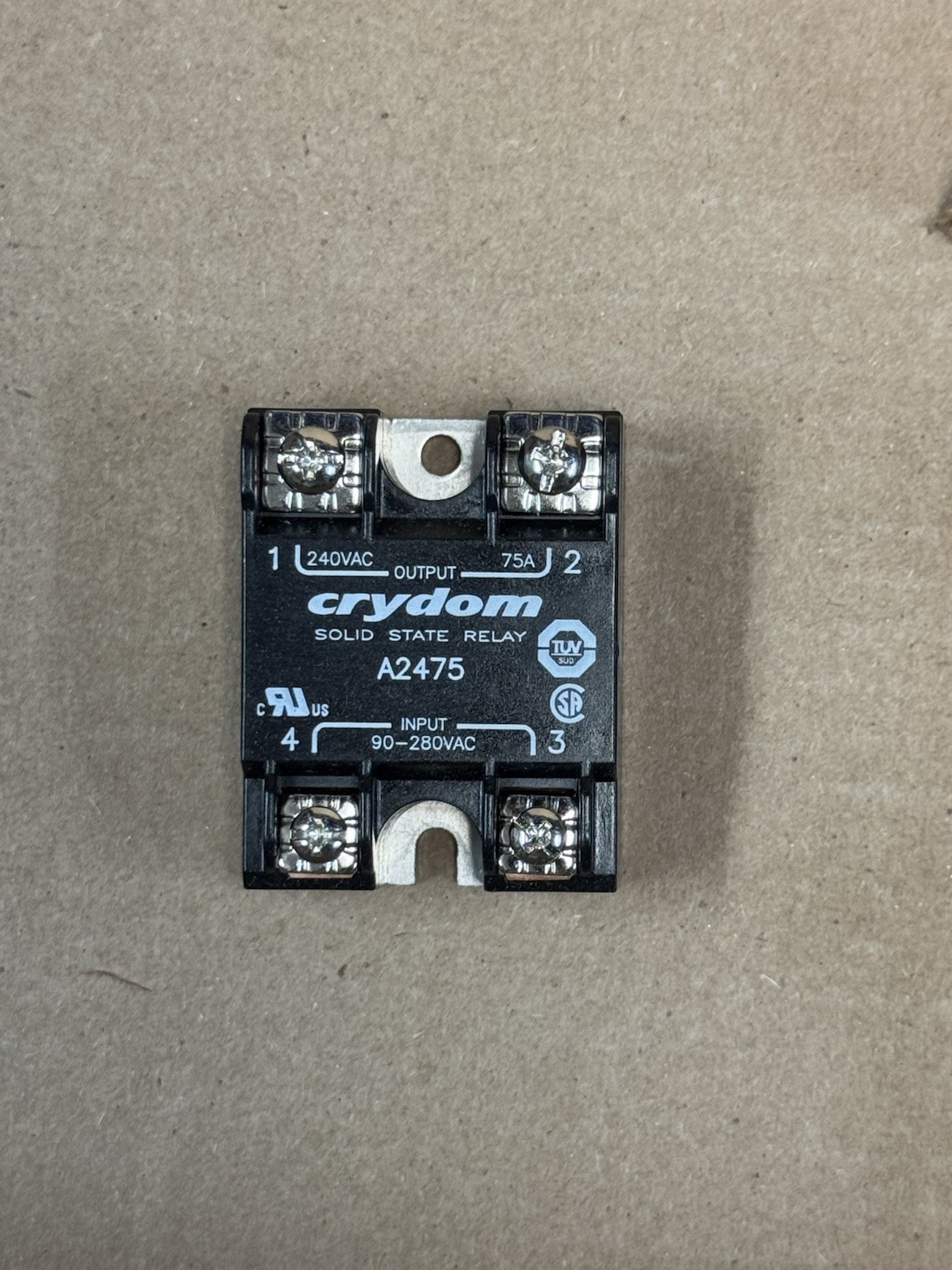 Crydom (A2475) Solid State Relay, 90-280 VAC, 75A