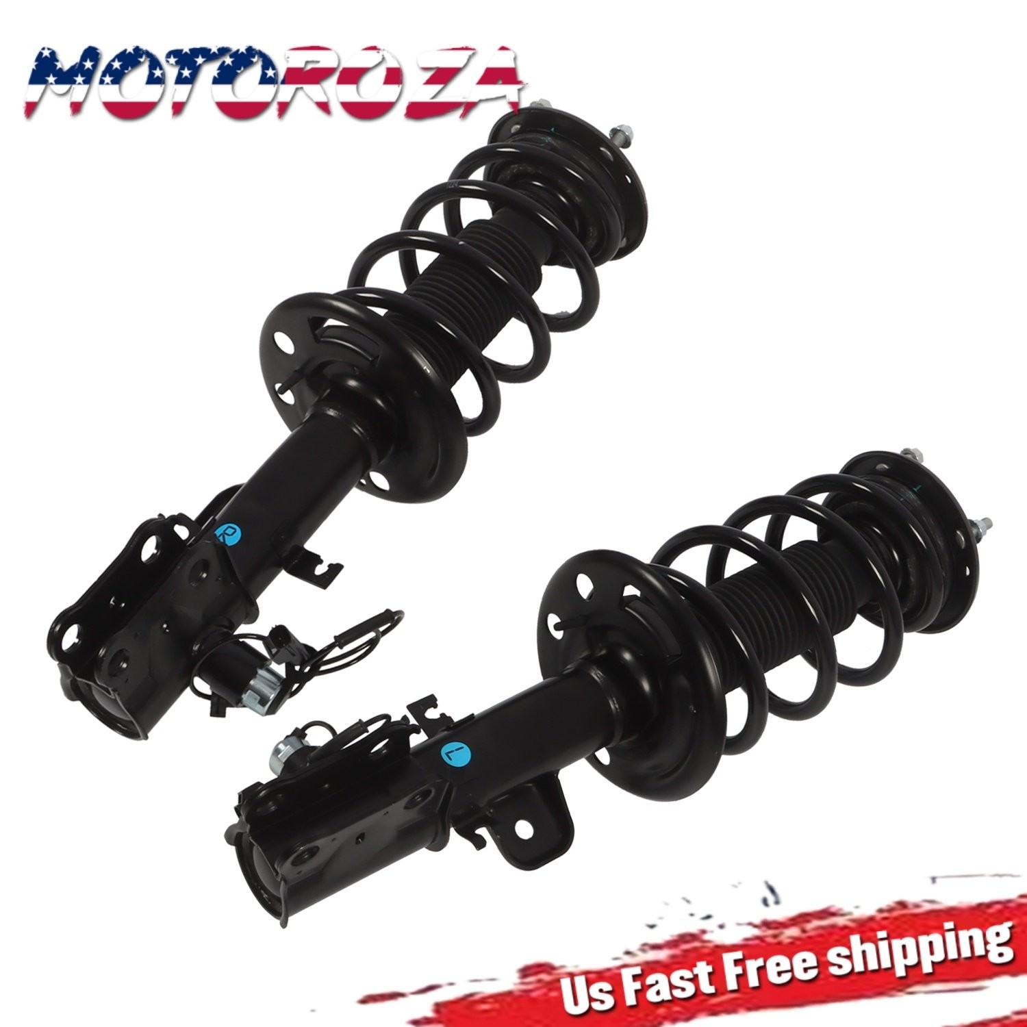 Front L+R Shock Strut Assys w/Electric For Lincoln MKS 3.5L DA5Z18124K 2013-2016