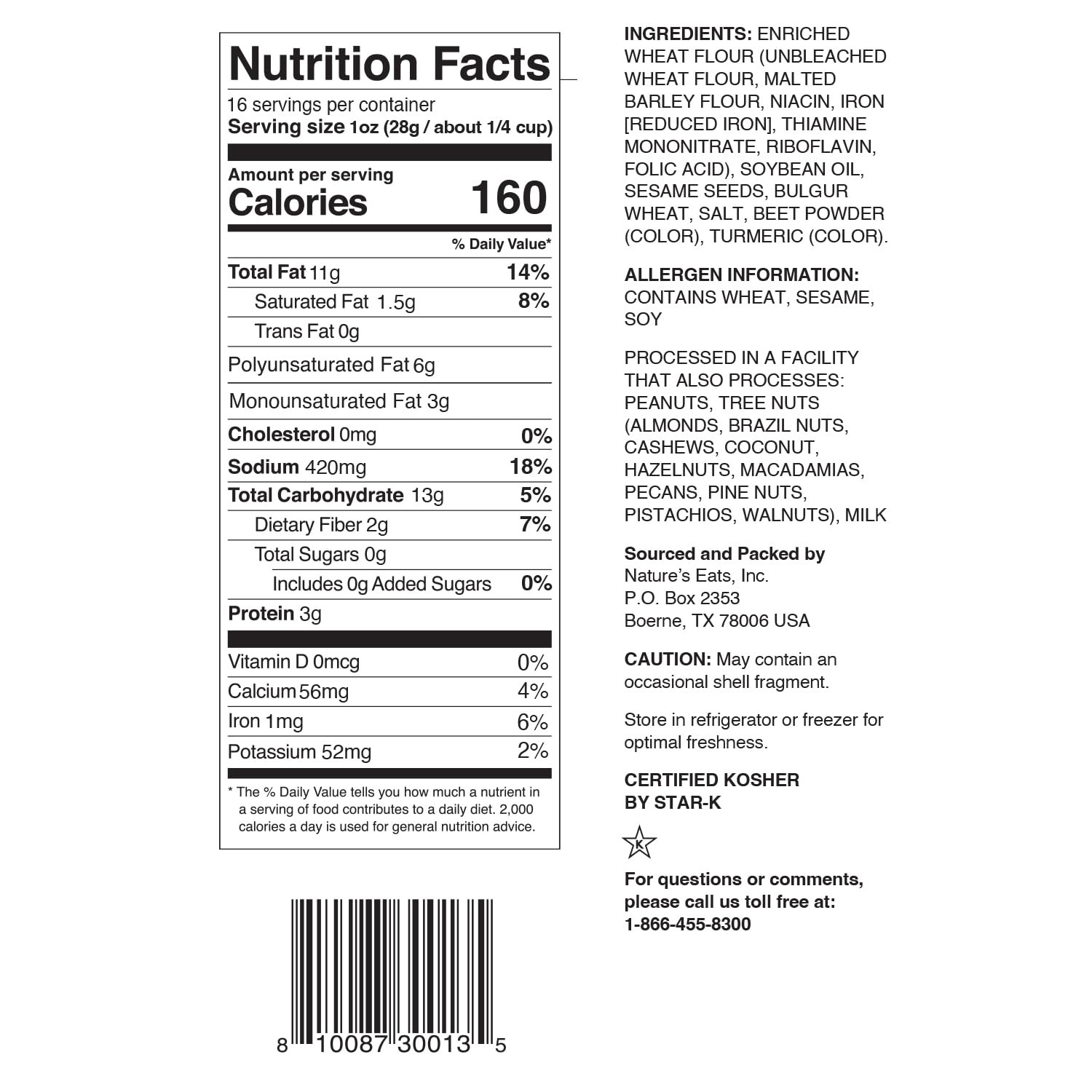 Sesame Sticks 16Oz